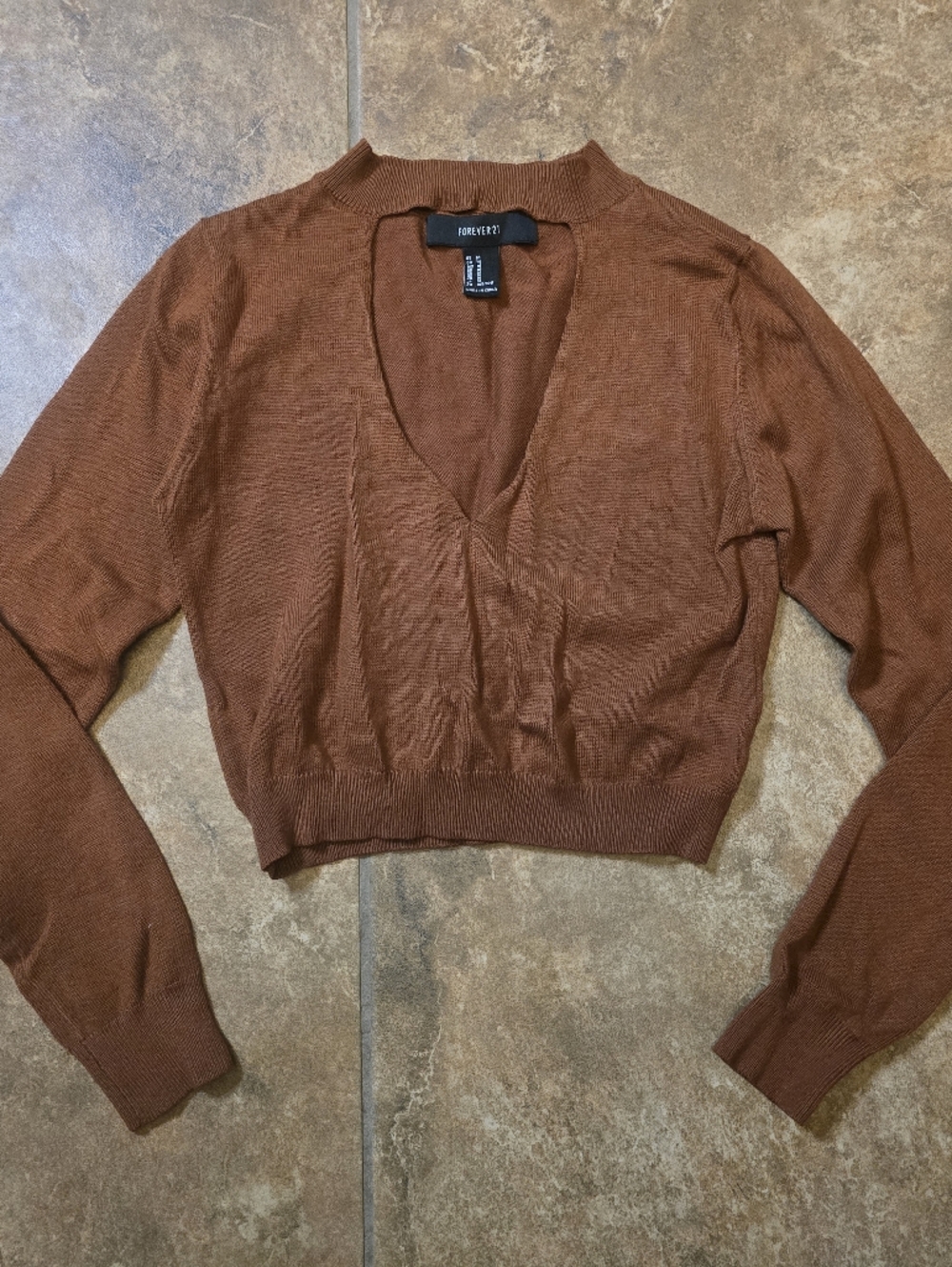 Burnt Orange | F21 | Keyhole Cropped Sweater